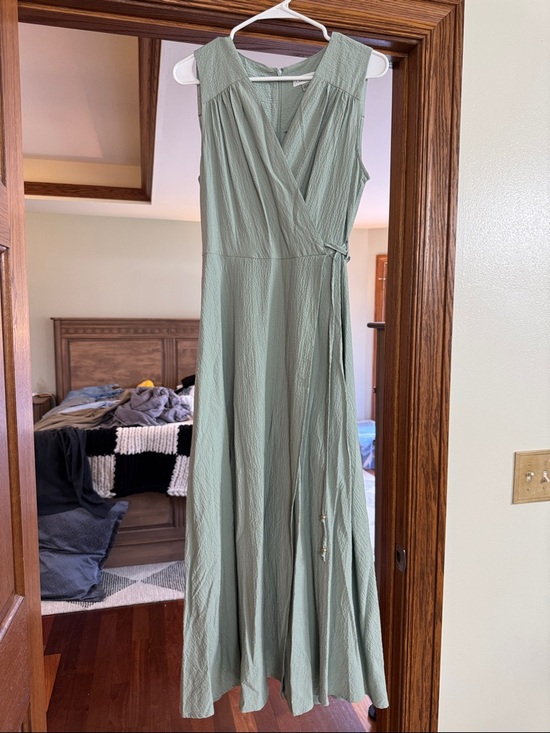 Calvin Klein Dresses & Skirts - Calvin Klein Sleeveless Wrap Maxi Dress in Sage Green
